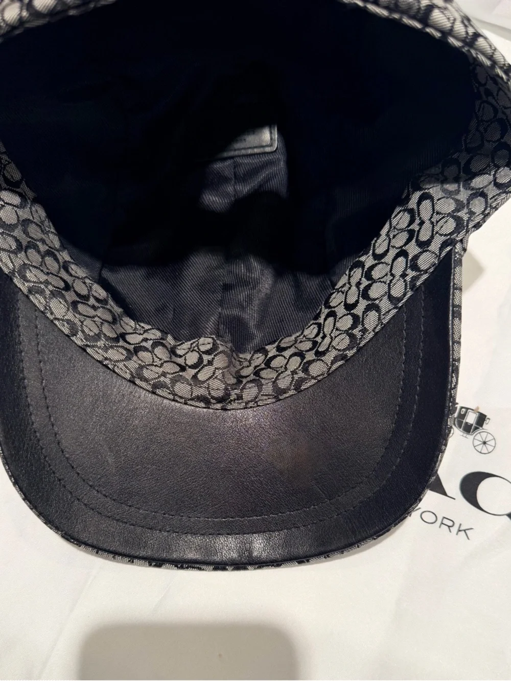 Y2K Coach Mini Signature Baseball Hat (charcoal/black)- Size M/L- NWOT - Picture 2 of 8